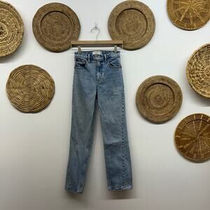 Abercrombie The 90s Straight Ultra High Rise Jeans 24 / 00S SHORT Denim